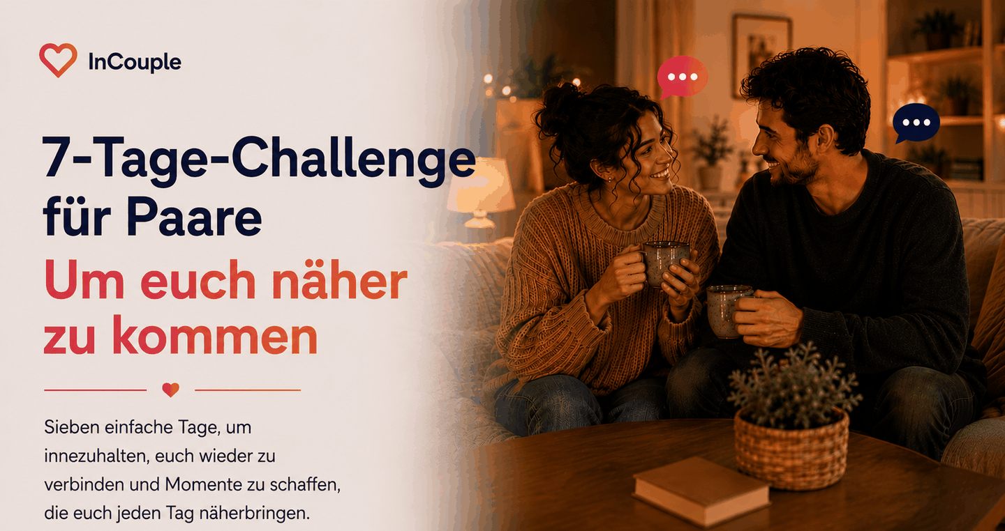 Paar teilt einen warmen Moment bei einem Abendspaziergang