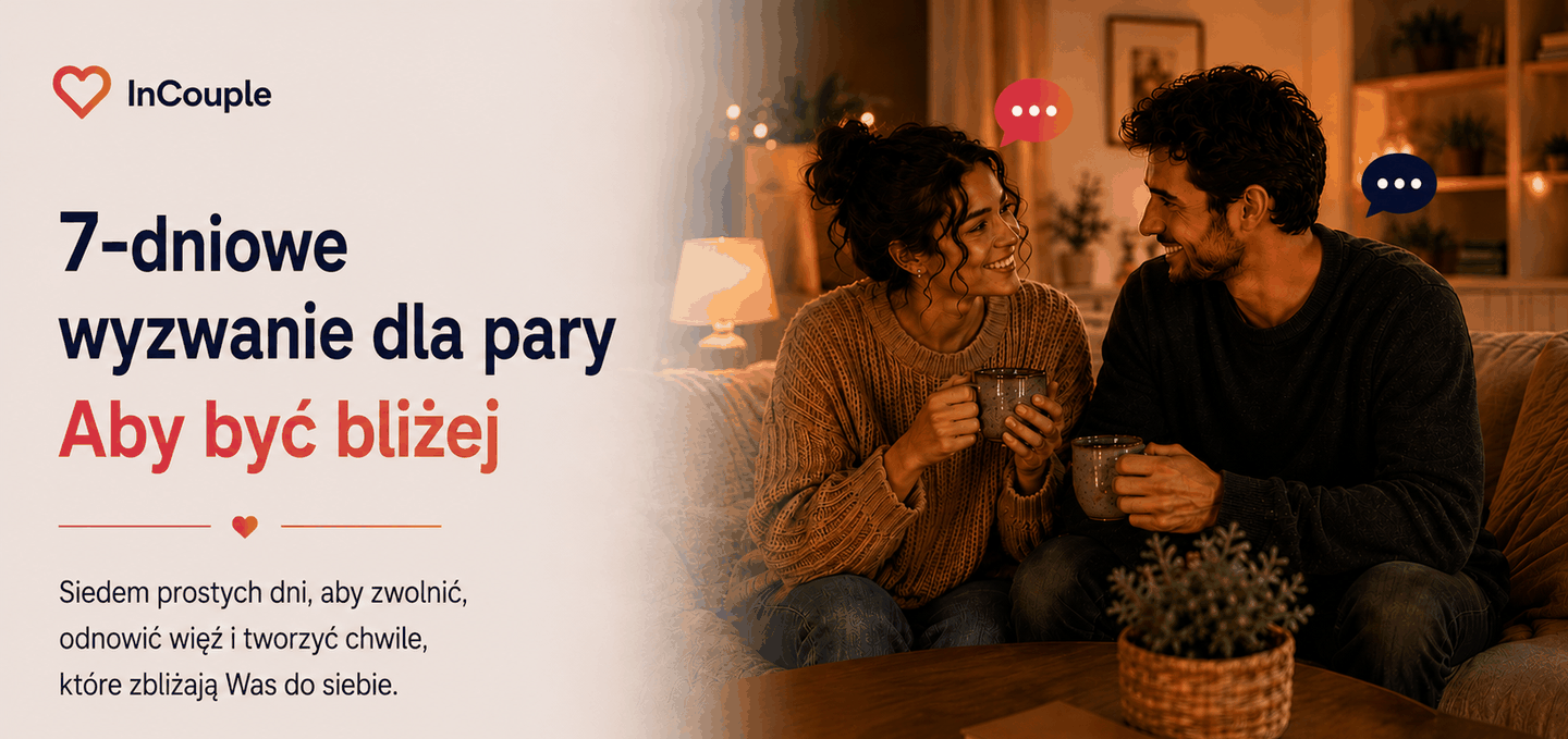 Para dzieli ciepłą chwilę podczas wieczornego spaceru