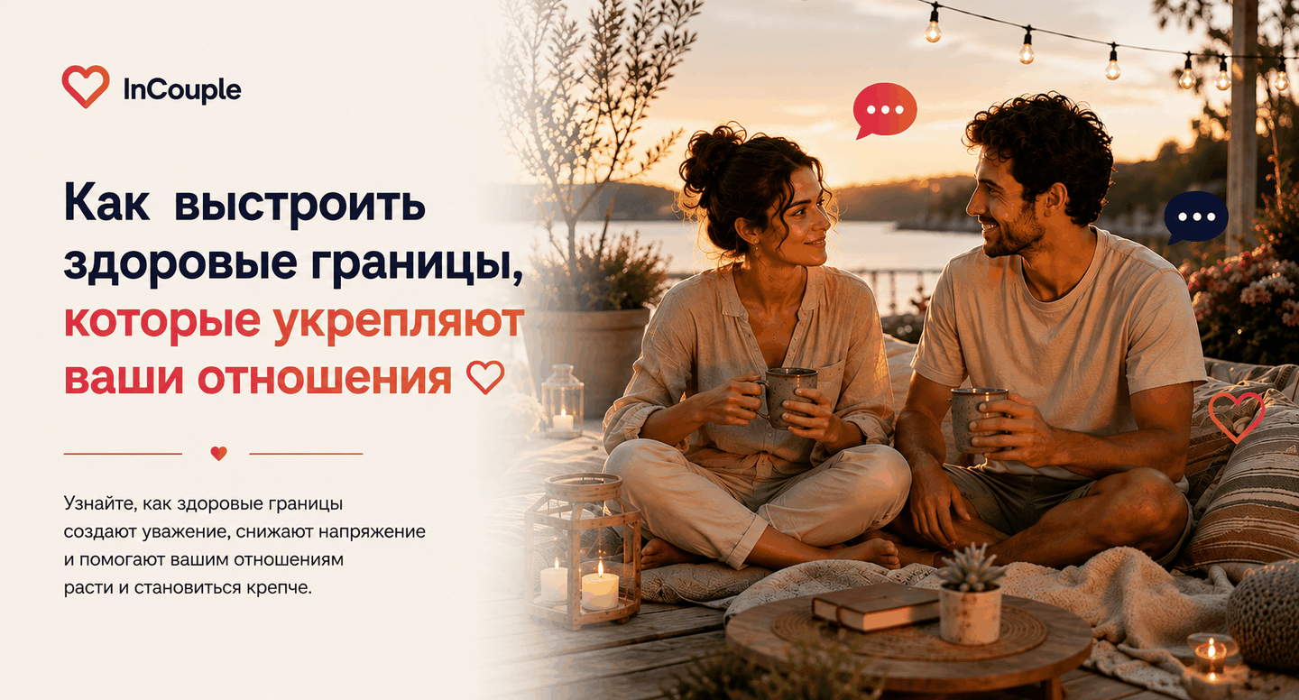 Пара тепло и уважительно обсуждает здоровые границы в отношениях