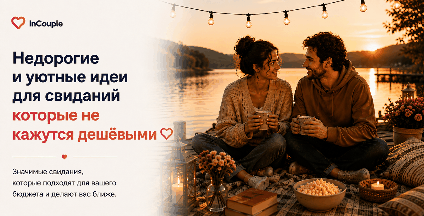 Пара проводит уютное продуманное свидание дома без больших расходов