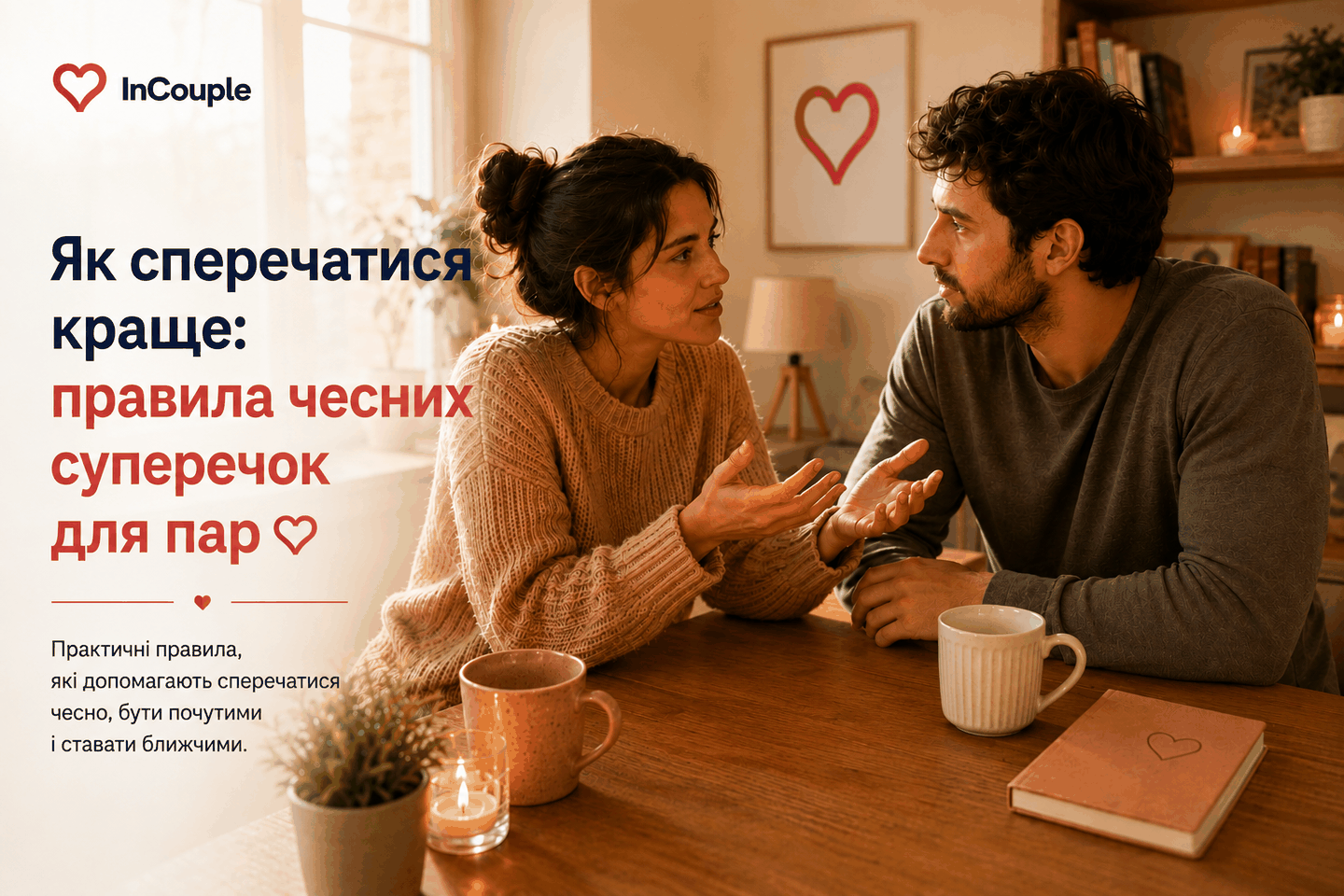 Пара спокійно й з повагою обговорює суперечку