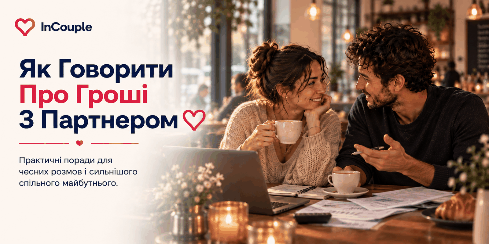 Пара спокійно говорить про гроші за кухонним столом