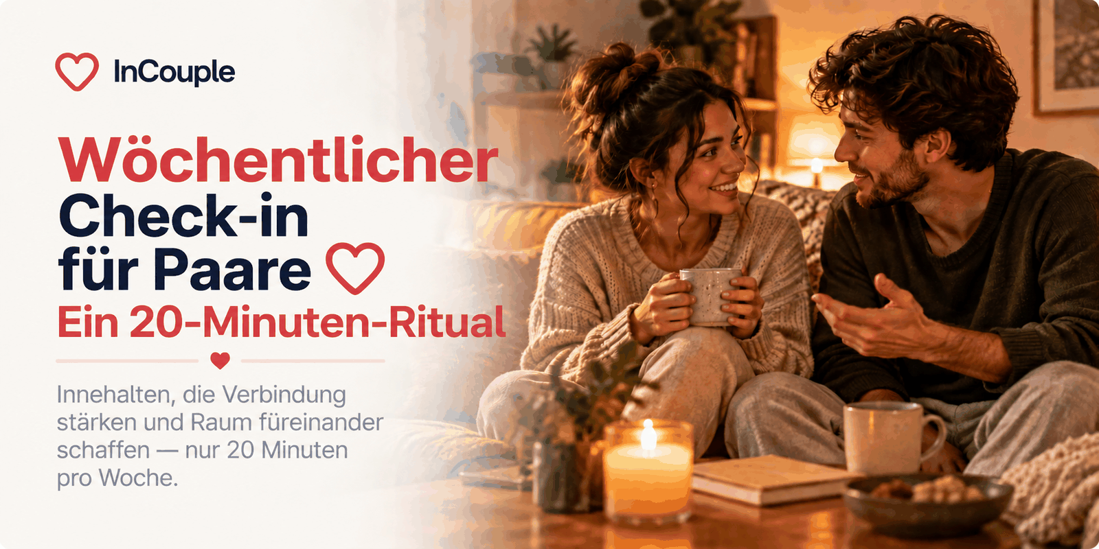 Paar sitzt für ein kurzes wöchentliches Gespräch zusammen