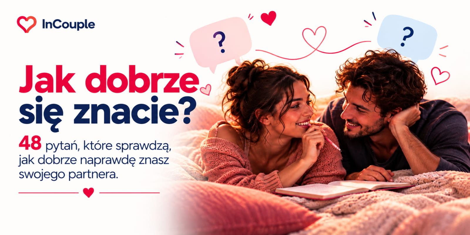 Para rozwiązuje quiz o sobie przy kuchennym stole