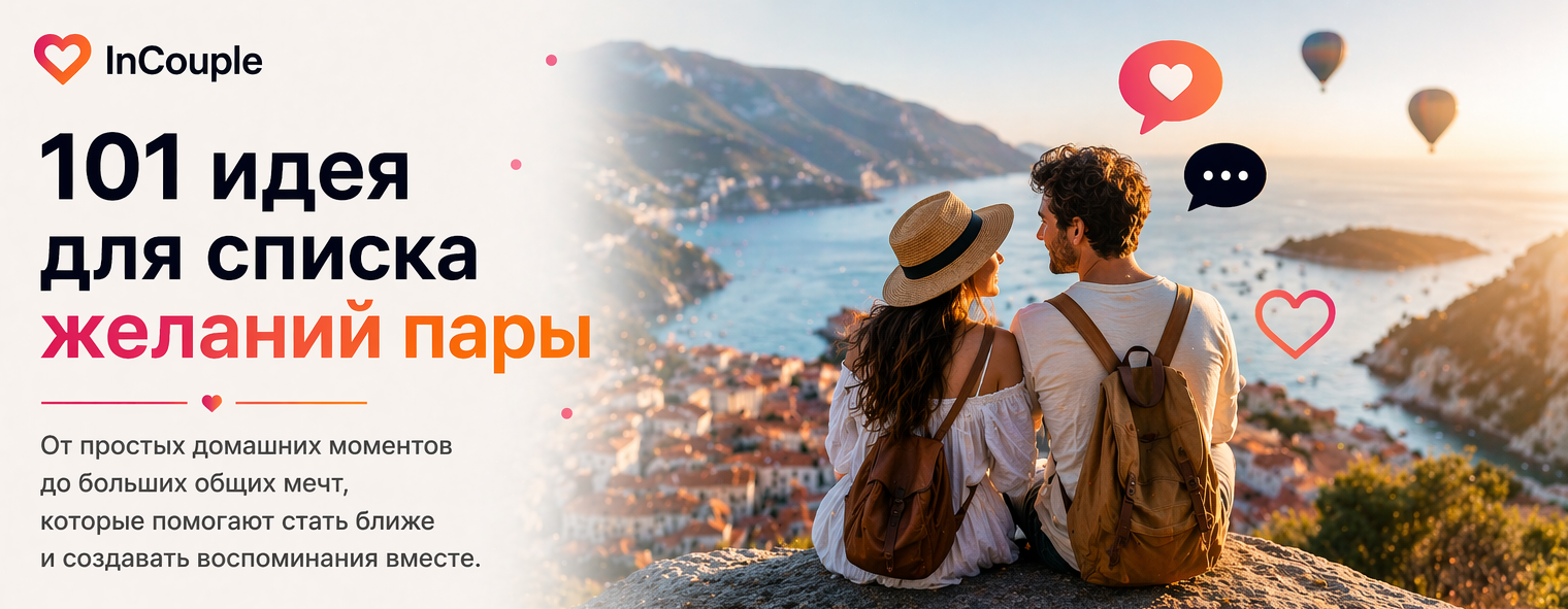 101 идея для списка желаний пары
